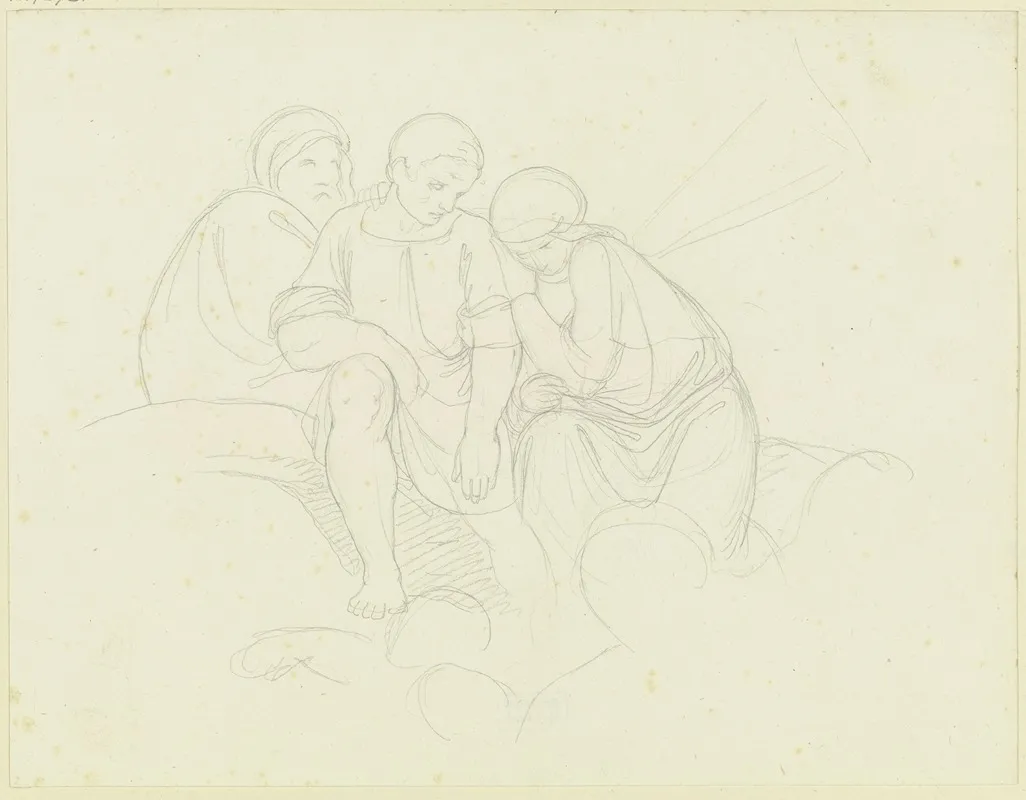Three Sitting Figures