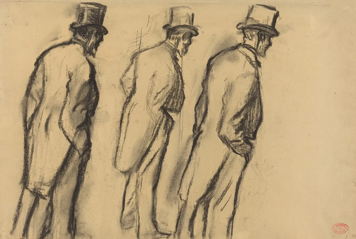 Three Studies Of Ludovic Halevy Standing