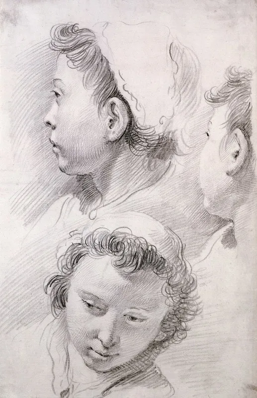 Three Studies Of The Head Of A Youth