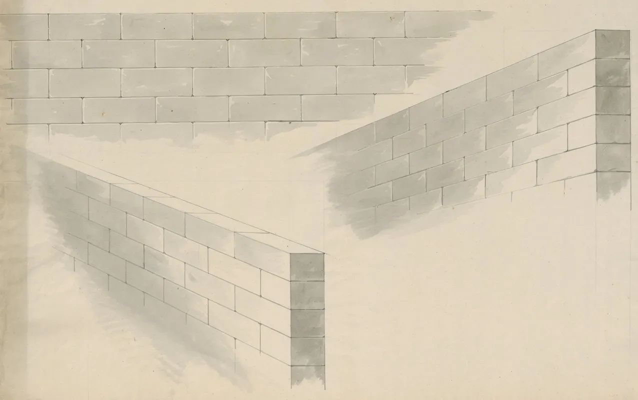 Three Views Of A Brick Wall