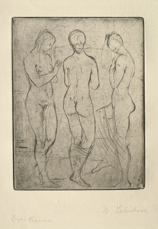 Three Women 5 by Wilhelm Lehmbruck - Canvas Print