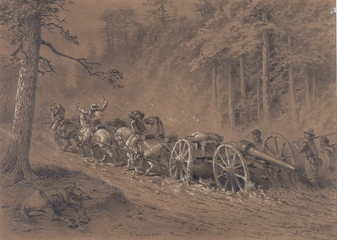 Through The Wilderness by Edwin Forbes - Canvas Print