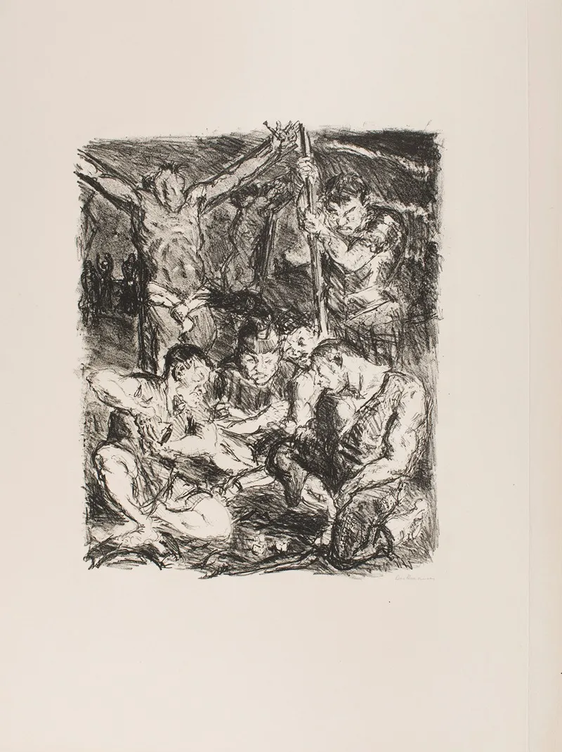 Throwing Dice Before The Cross Plate 6 From The Portfolio Six Lithographs To The New Testament