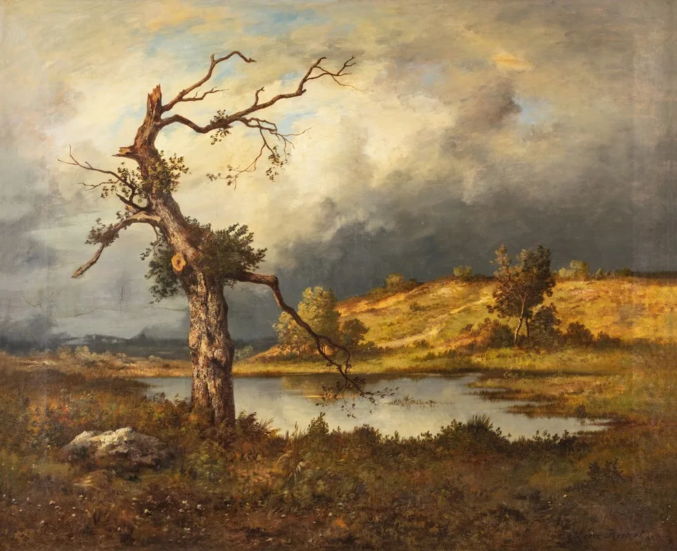 Thunderstorms Near Fontainebleau by Leon Richet - Canvas Print
