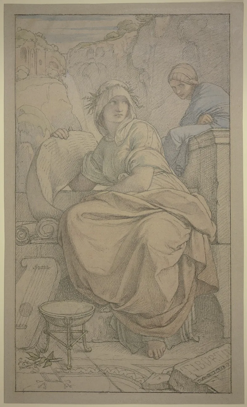 Tiburtine Sibyl by Eduard von Steinle - Canvas Print