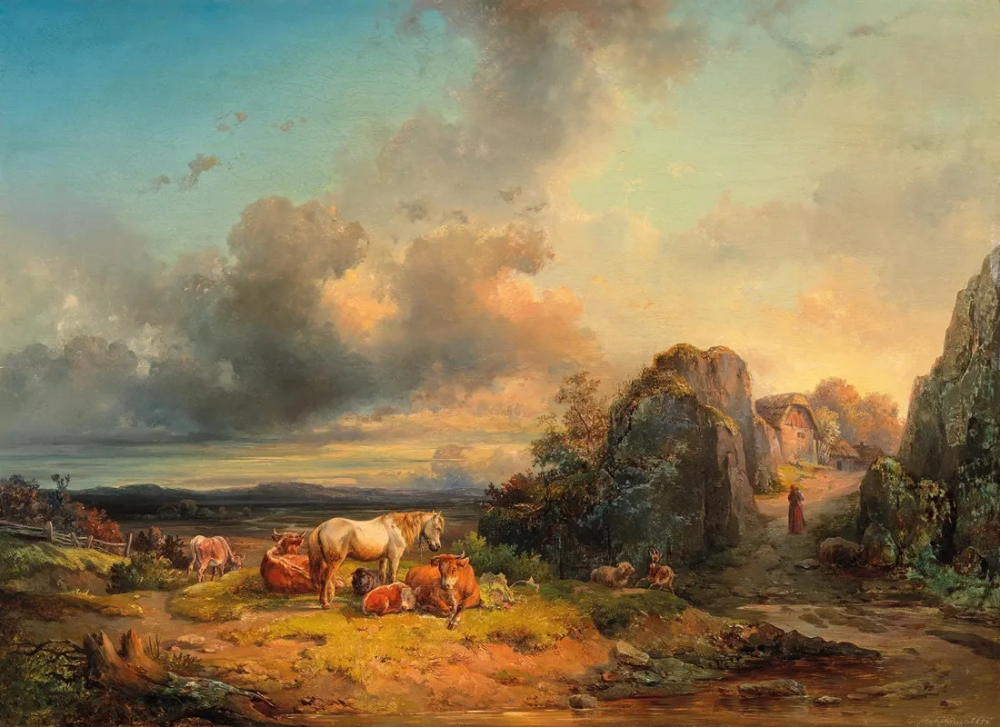 Tiere In Landschaft