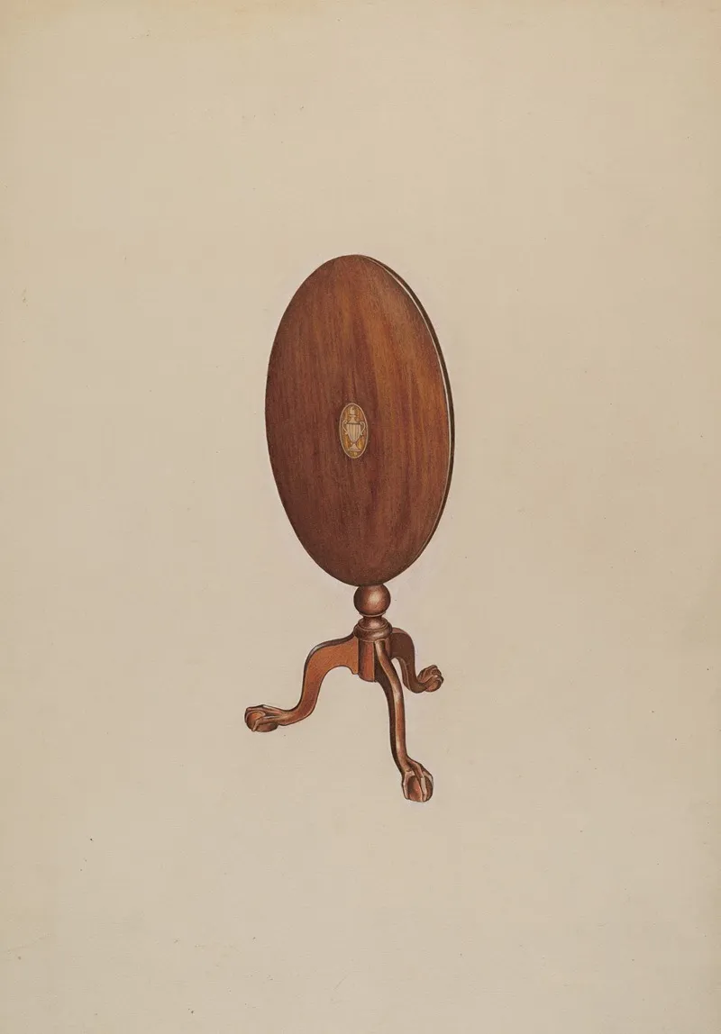 Tilt Top Table by Dorothy Handy - Canvas Print