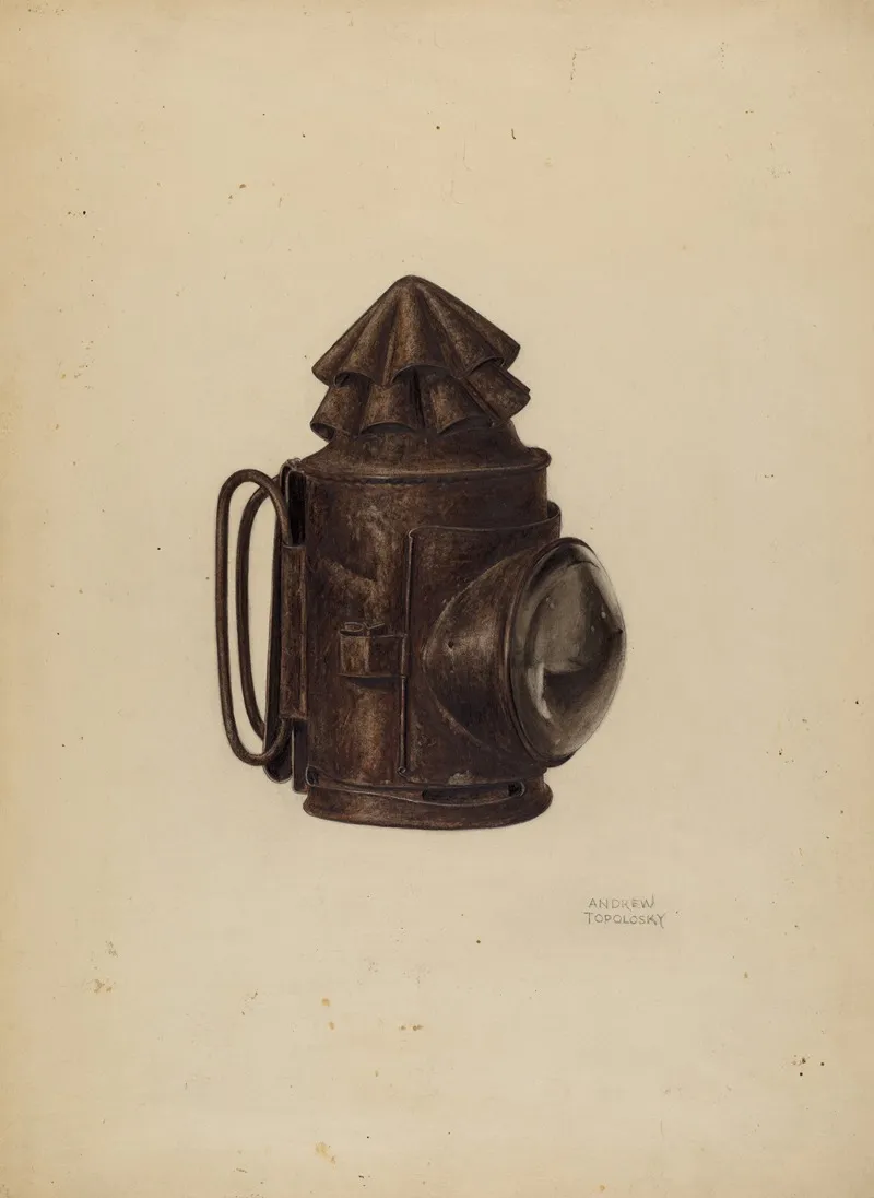 Tin Spot Lamp by Andrew Topolosky - Canvas Print