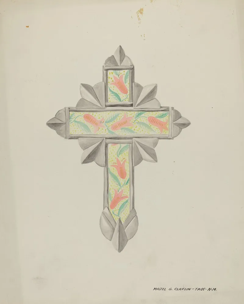 Tin Wall Paper Cross 2