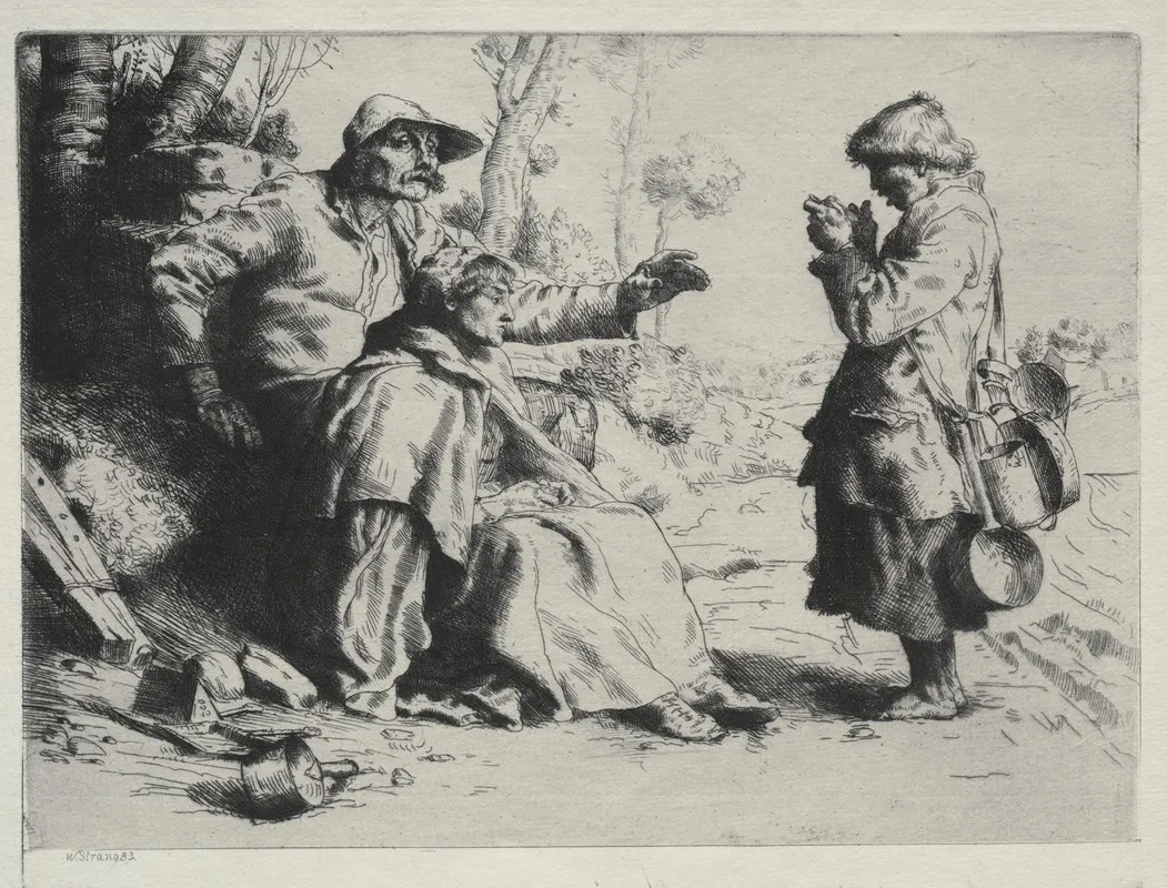 Tinkers 2 by William Strang - Canvas Print