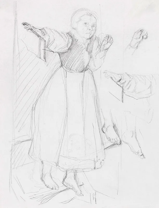 Tiroler Madchen Auf Einer Stufe Stehend by Max Liebermann - Canvas Print