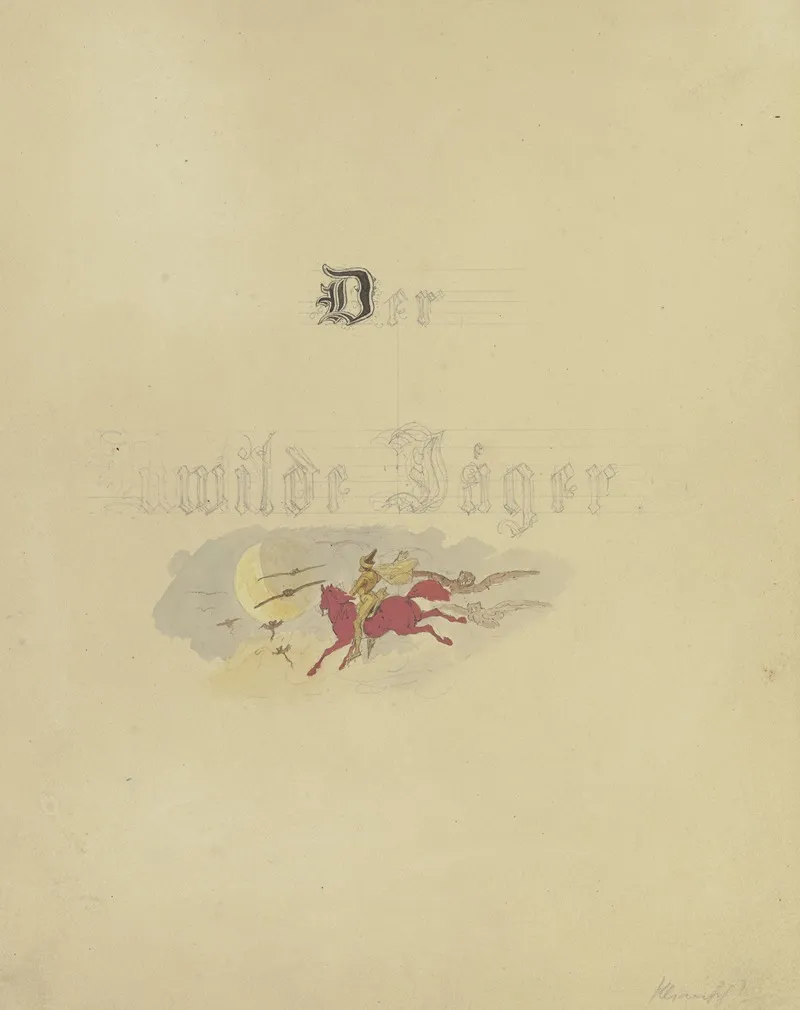 Titelblatt Der Wilde Jager by Eugen Klimsch - Canvas Print