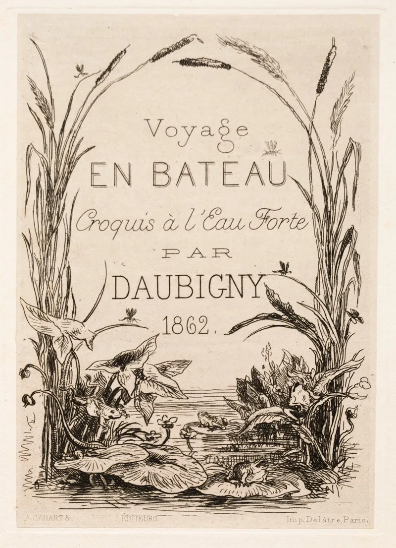 Title Frontispiece by Charles François Daubigny - Canvas Print
