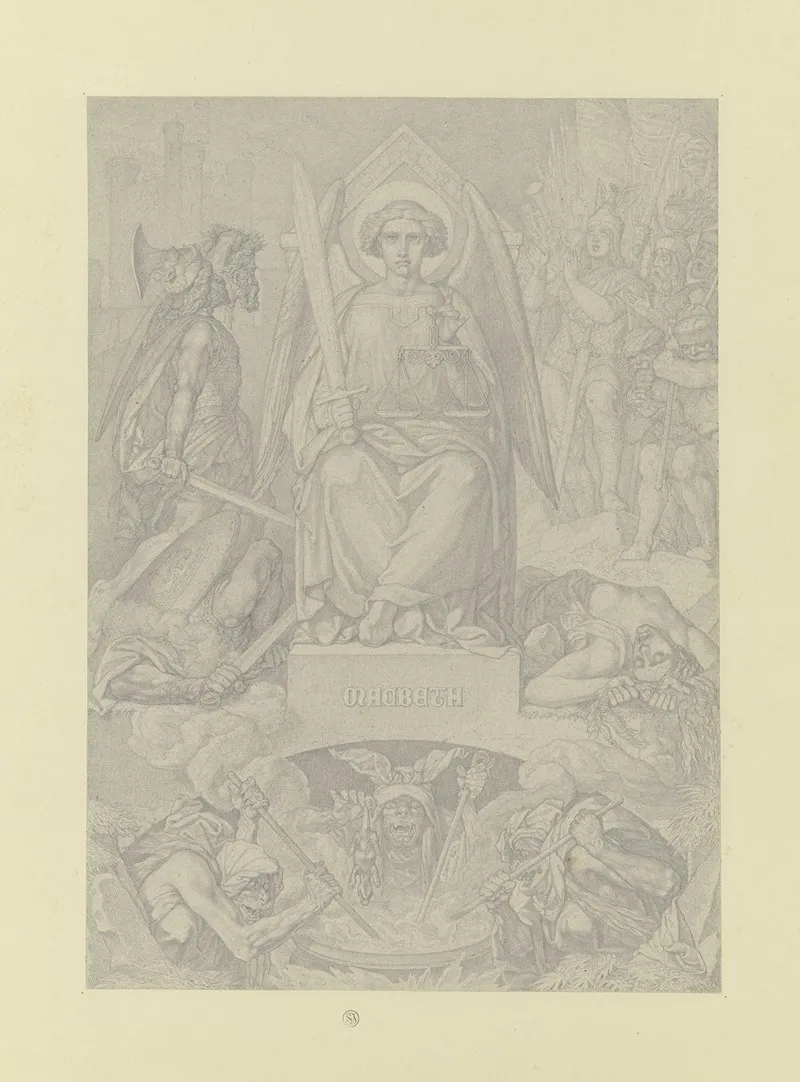 Title Page For Macbeth by Ferdinand Fellner - Canvas Print