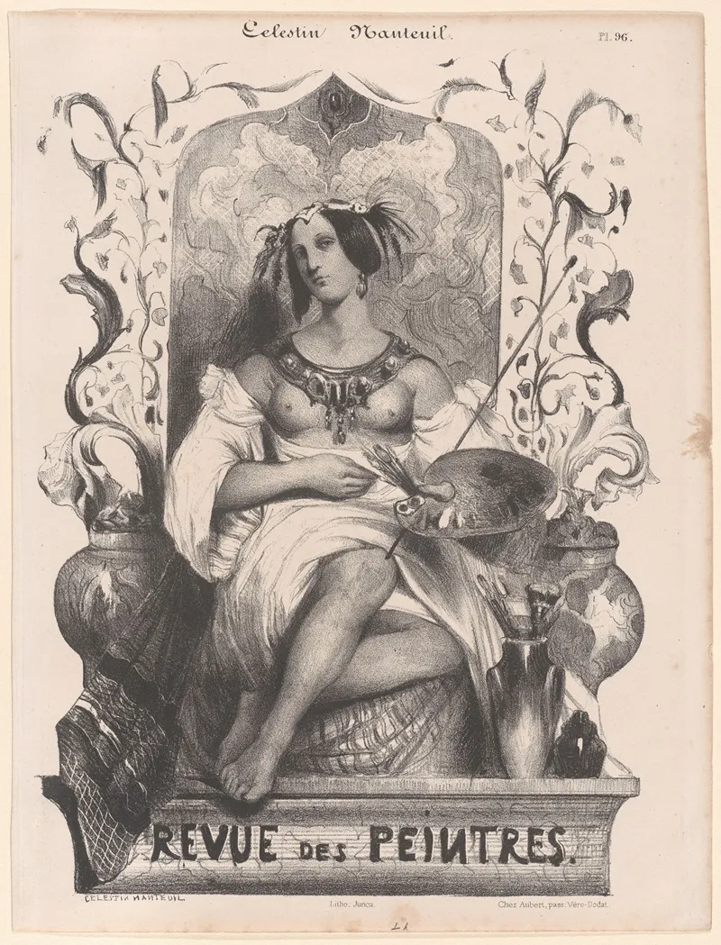 Title Page For The Revue De Peintres by Celestin Nanteuil - Canvas Print