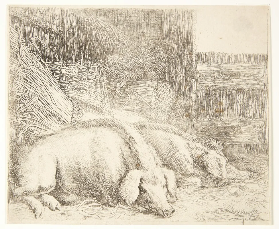 To Grise by Simon de Vlieger - Canvas Print