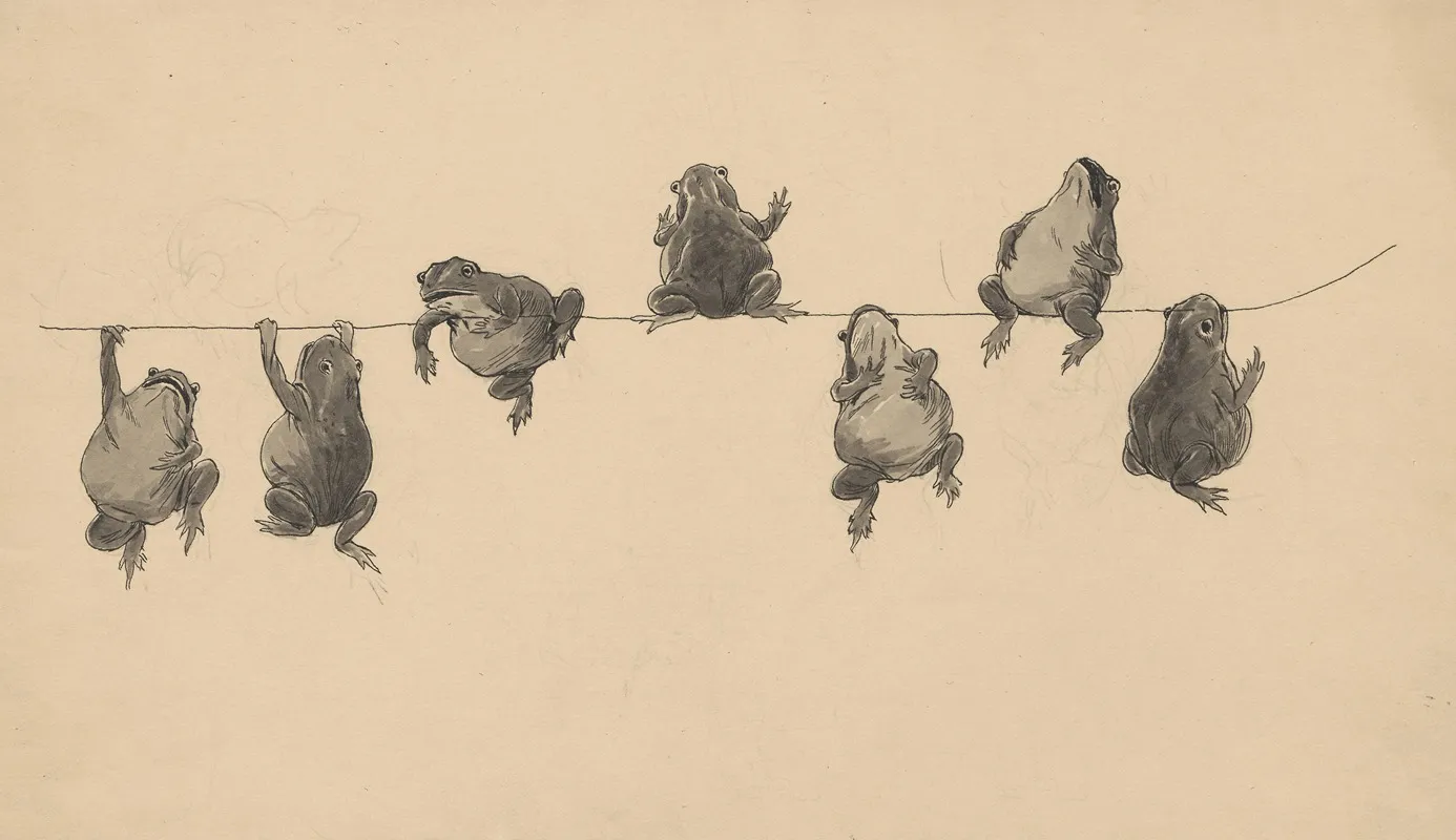 Toads On A String by Alfred Schmidt - Canvas Print