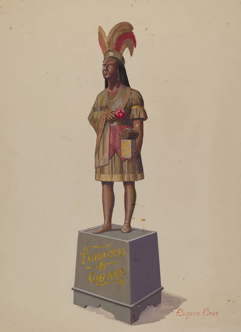 Tobacco Store Figure by Eugene Croe - Canvas Print