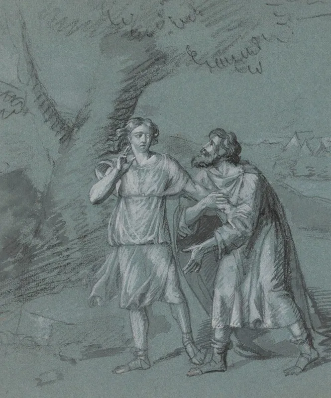Tobias And The Angel 15 by Jean Antoine Verschaeren - Canvas Print