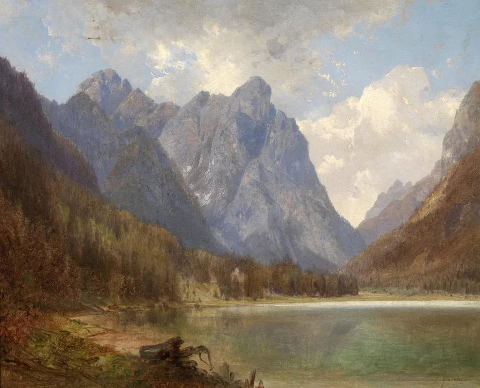 Toblacher See by Carl Hasch - Canvas Print