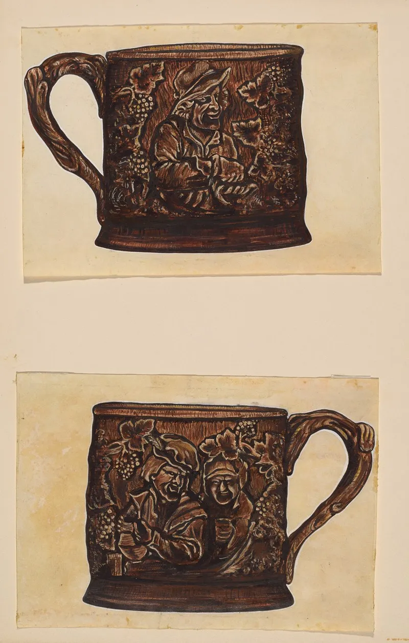 Toby Mug Set 2 Pieces by John Cutting - Canvas Print