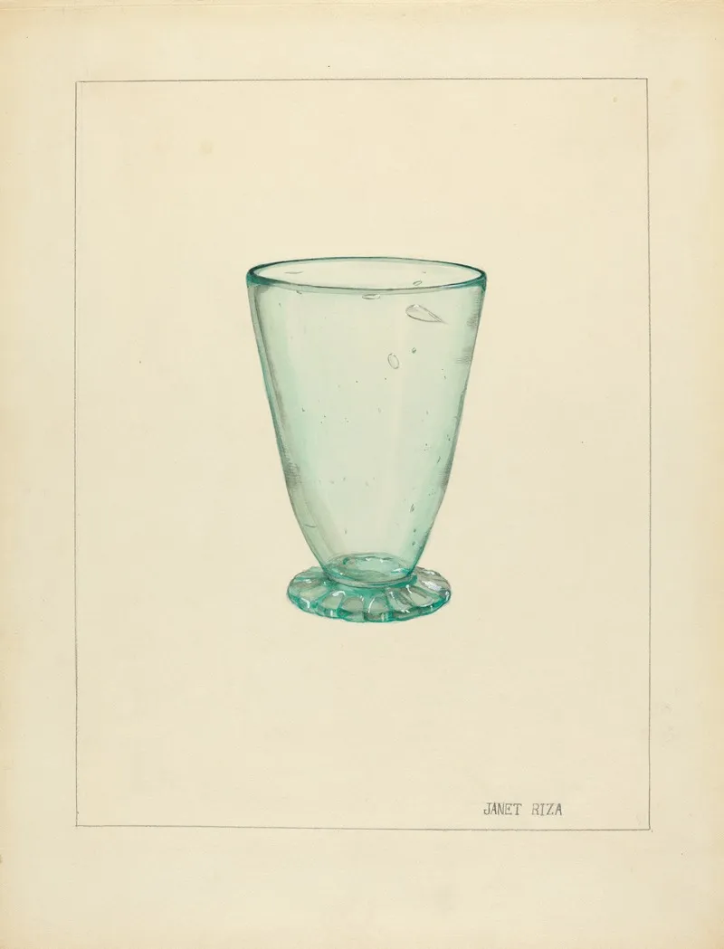 Toddy Glass 4 by Janet Riza - Canvas Print
