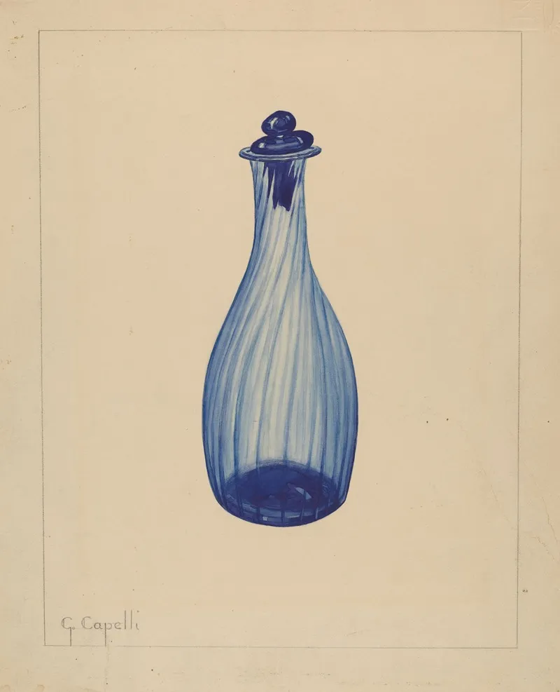 Toilet Water Bottle by Giacinto Capelli - Canvas Print
