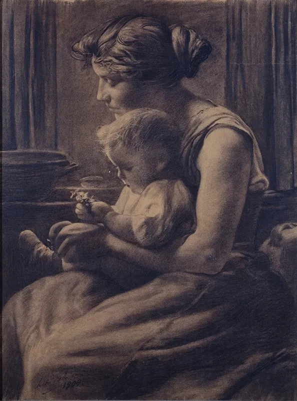 Toilette Du Matin by Léon Frédéric - Canvas Print