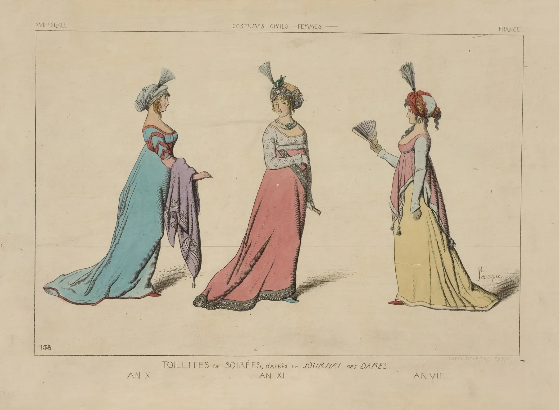 Toilettes De Soirees Dapres Le Journal Des Dames