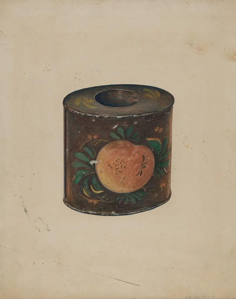 Toleware Canister by Lelah Nelson - Canvas Print
