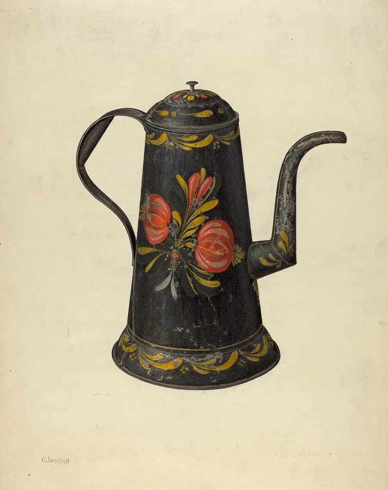 Toleware Coffee Pot 2