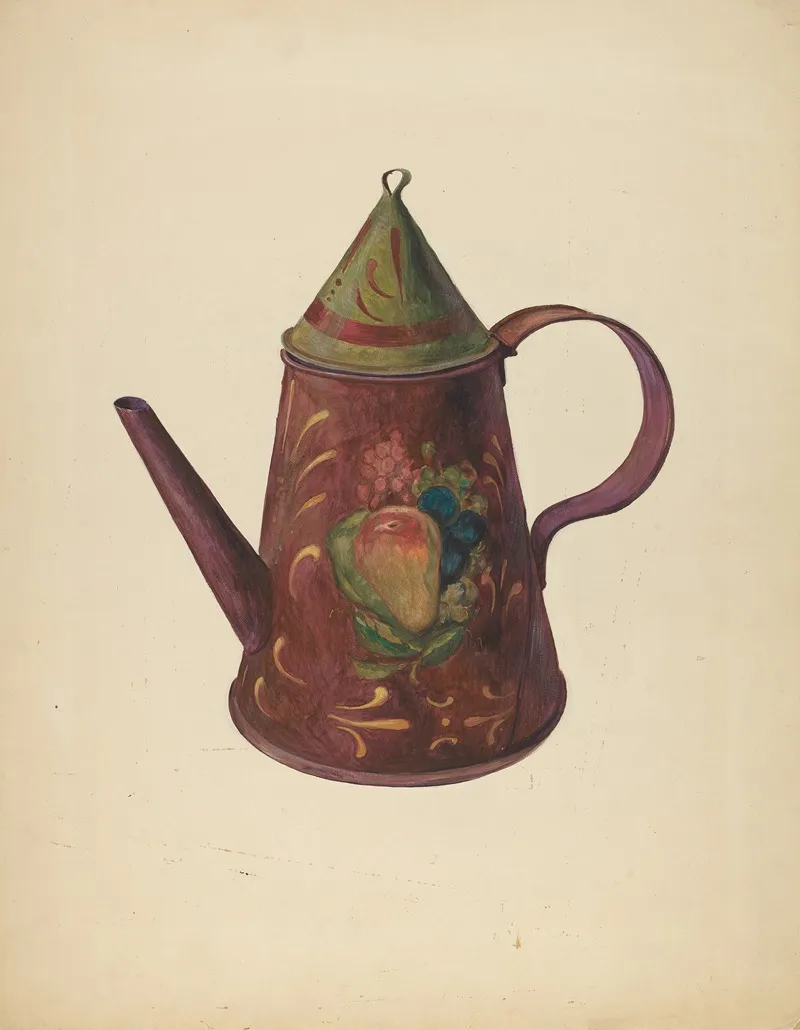 Toleware Coffee Pot 7