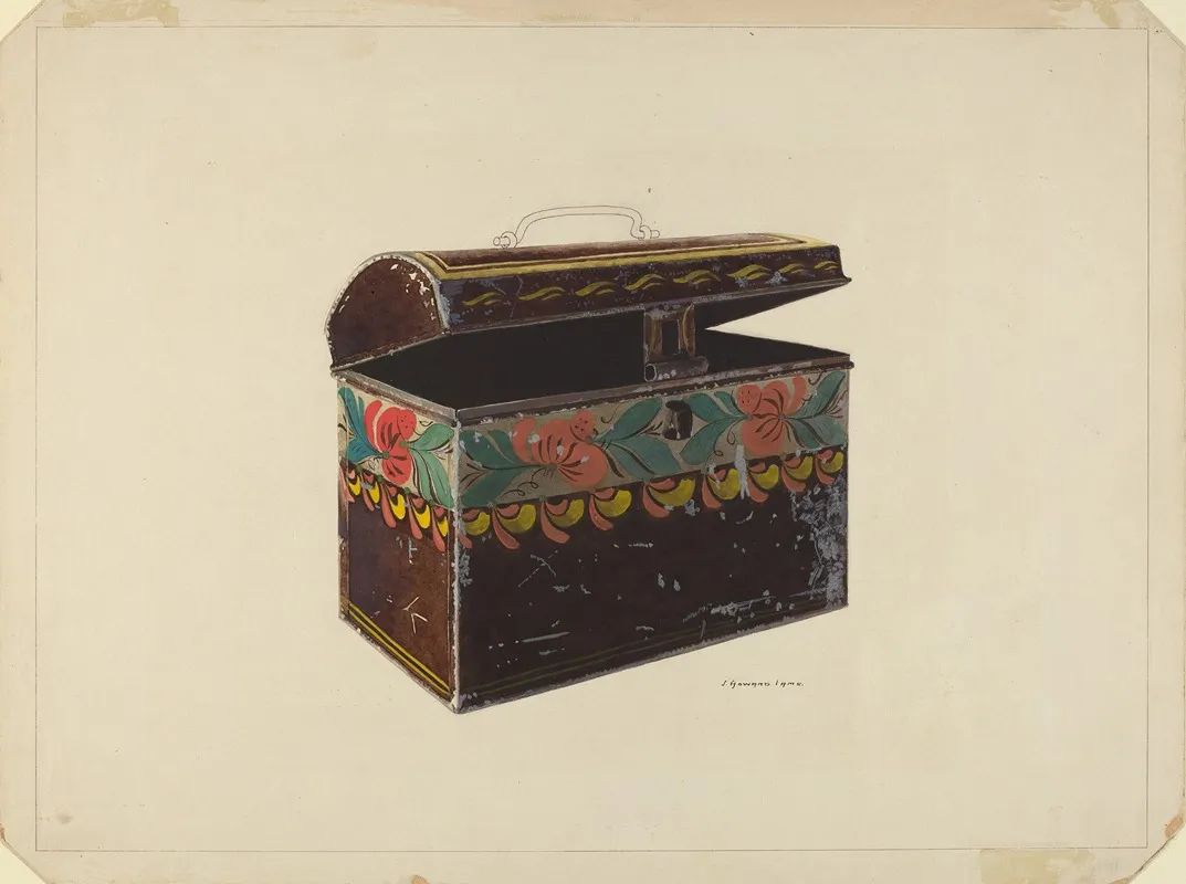 Toleware Document Box 2 by J. Howard Iams - Canvas Print