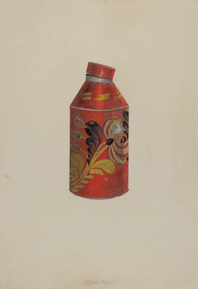 Toleware Tea Caddy 5 by William Frank - Canvas Print