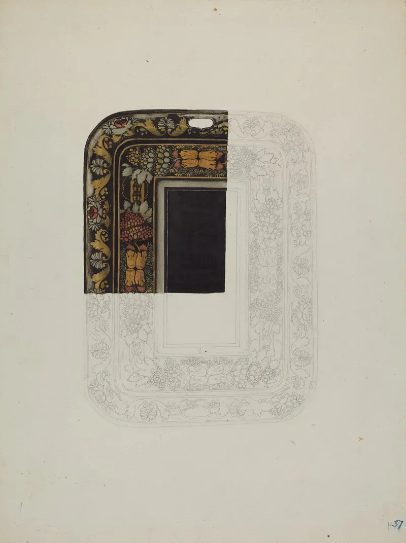 Toleware Tray by Alice Cosgrove - Canvas Print