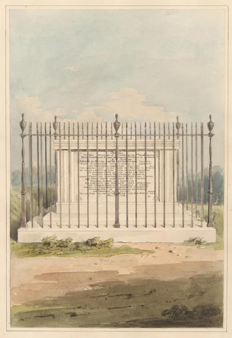 Tomb Of George Earl Of Macartney From Chiswick Churchyard by Daniel Lysons - Canvas Print
