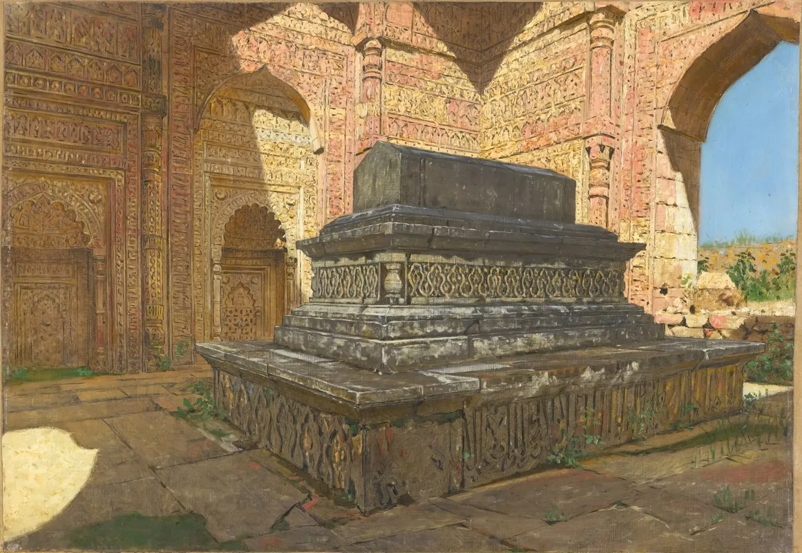 Tomb Of Sultan Iltutmysh In Old Delhi by Vasily Vereshchagin - Canvas Print