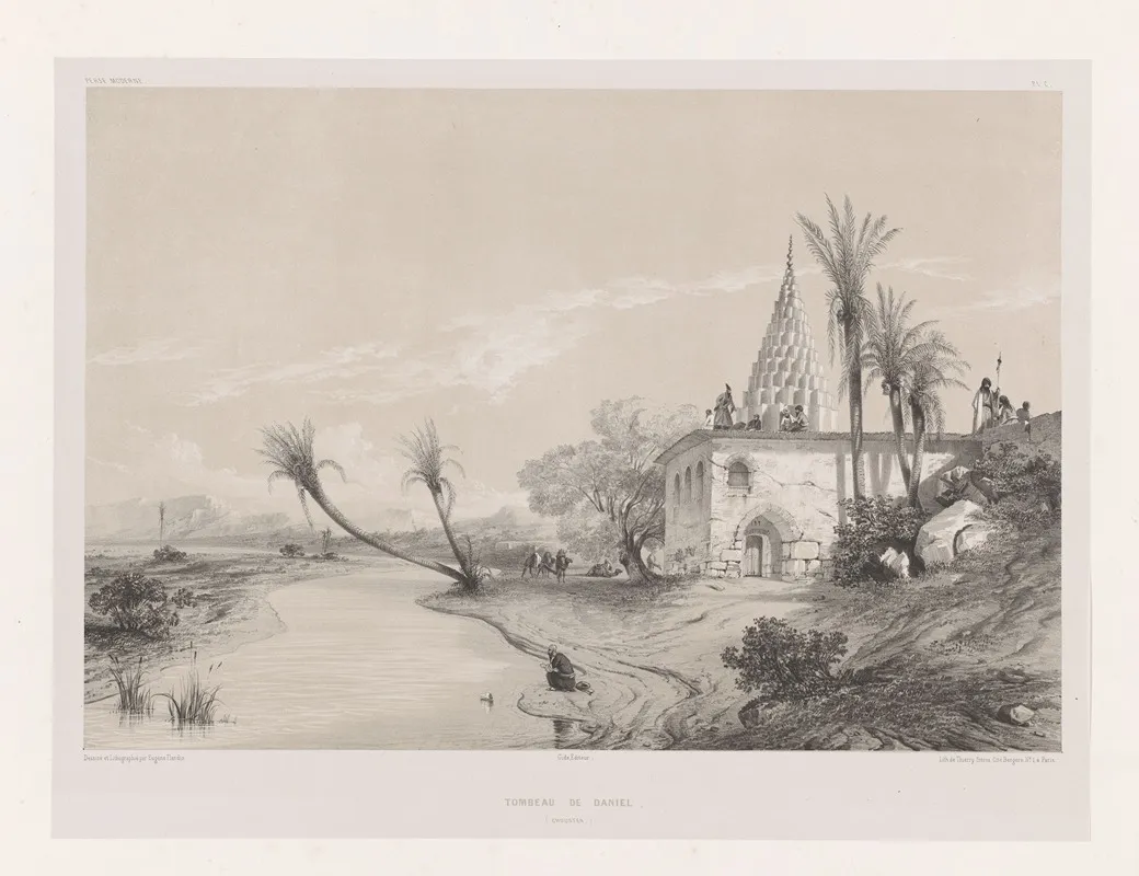 Tombeau De Daniel Chouster by Eugène Flandin - Canvas Print