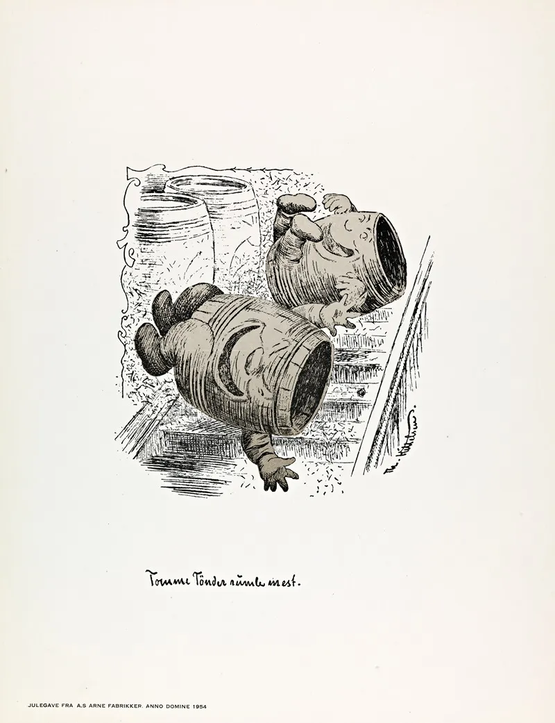 Tomme Tonder Rumle Mest by Theodor Kittelsen - Canvas Print