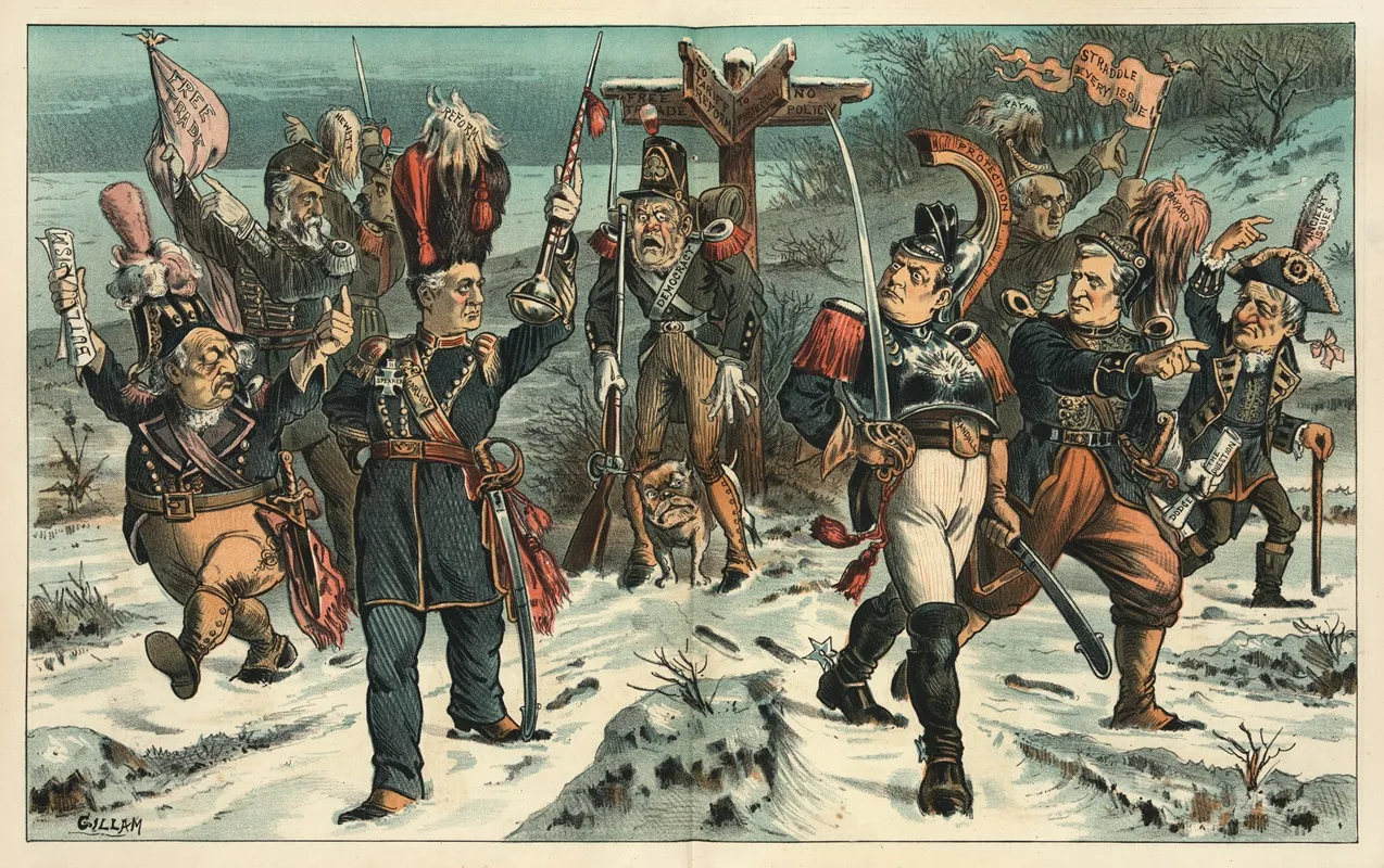 Too Many Leaders by Bernhard Gillam - Canvas Print