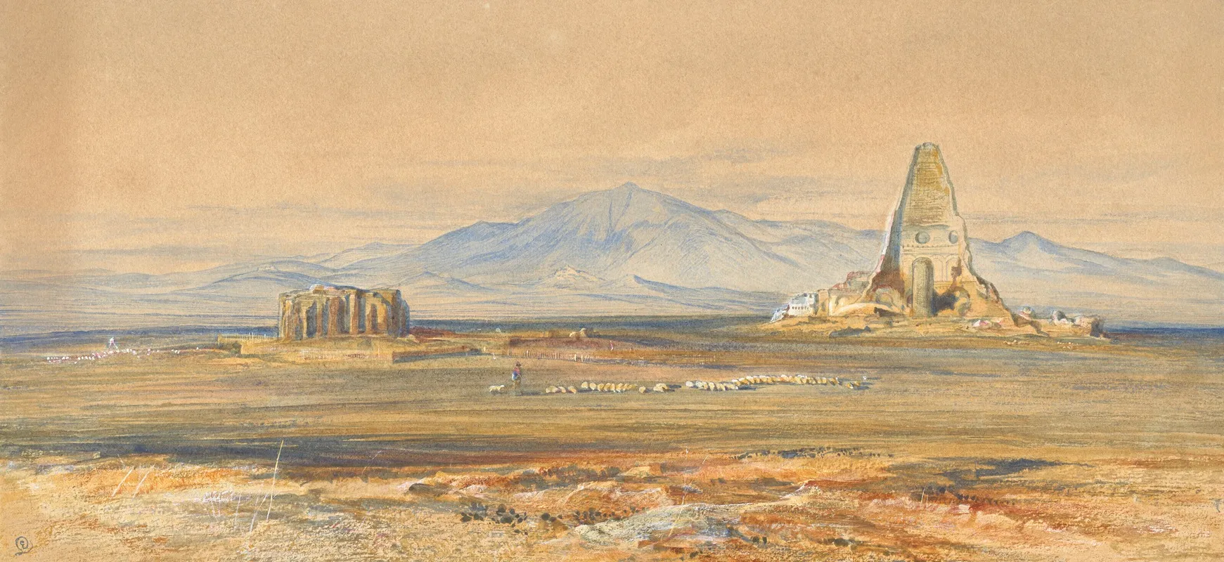 Tor Deschiavi Campagna De Roma by Edward Lear - Canvas Print