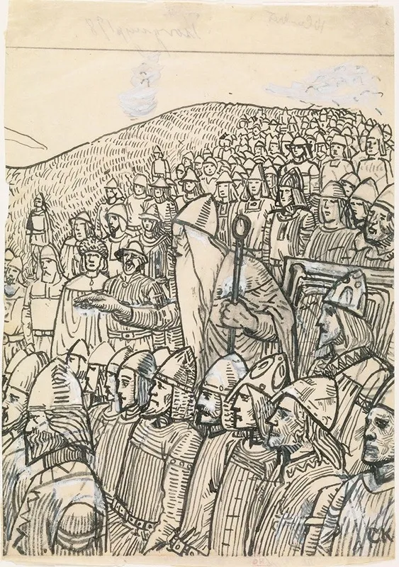 Torgny The Lawman Speaks Against The Swedish King At The Upsala Thing