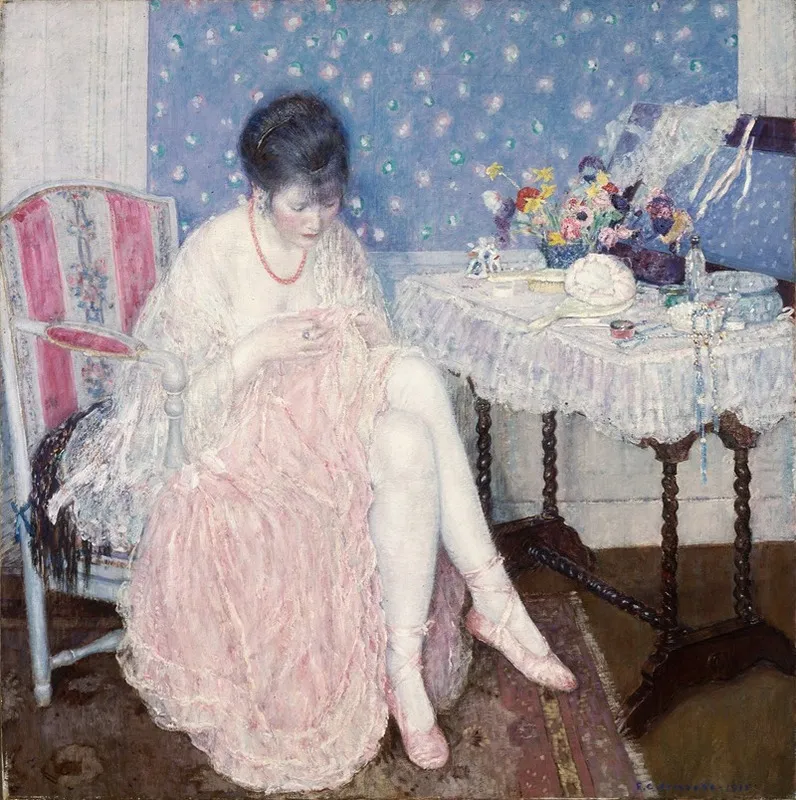Torn Lingerie by Frederick Carl Frieseke - Canvas Print