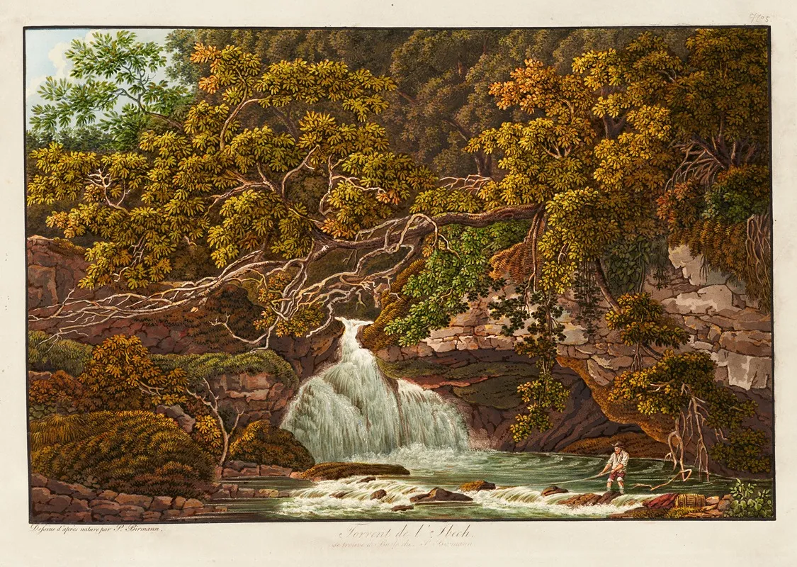 Torrent De Libech by Peter Birmann - Canvas Print