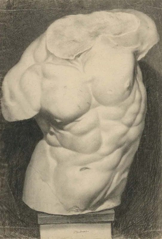 Torso Casting Study by František Klimkovič - Canvas Print