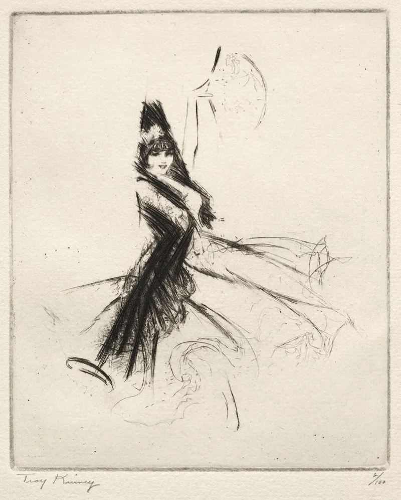 Tortola Valencia by Troy Kinney - Canvas Print