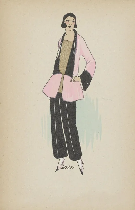 Toujours Chic Les Deshabilles Hiver 1921 1922 Rose Noir