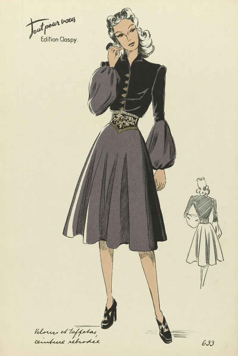 Tout Pour Vous Edition Claspy 1943 No 633 Velours Et Taffetas 2