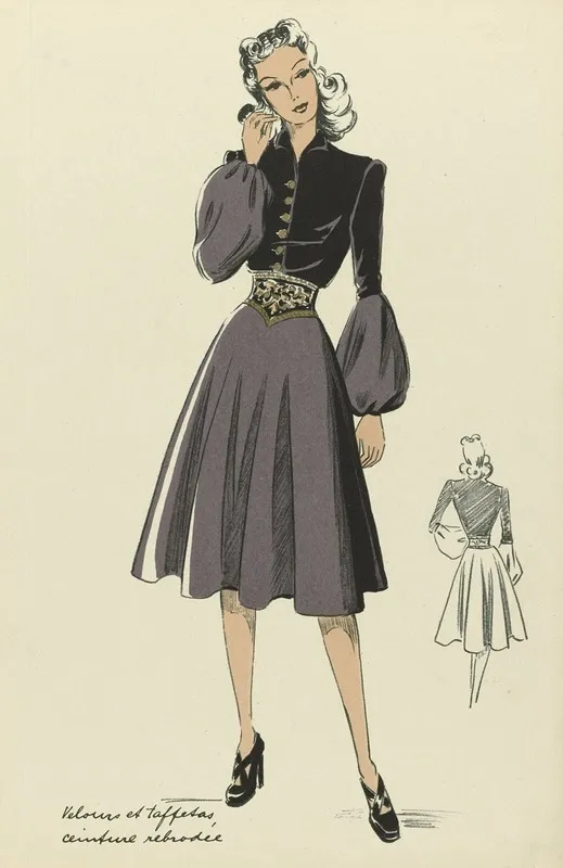 Tout Pour Vous Edition Claspy 1943 No 633 Velours Et Taffetas