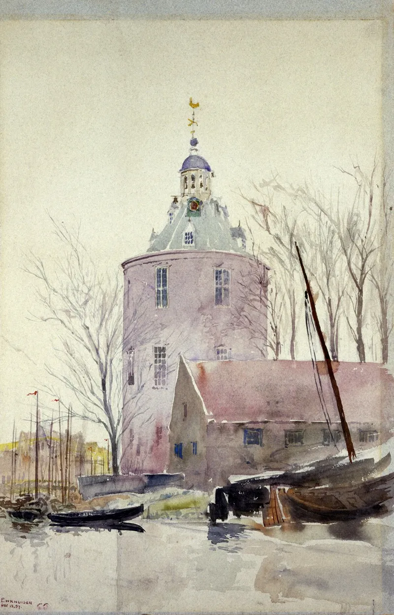 Tower At Enkhuisen Holland by Cass Gilbert - Canvas Print